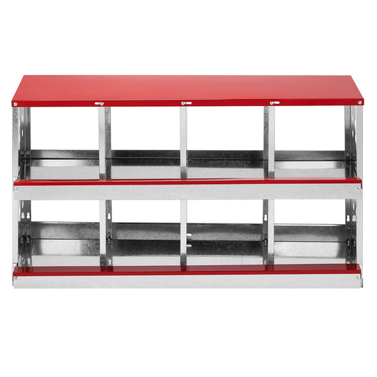 KFX-9372861 8 Compartment Steel and Plastic Chicken Nesting Box for Secure Poultry Laying