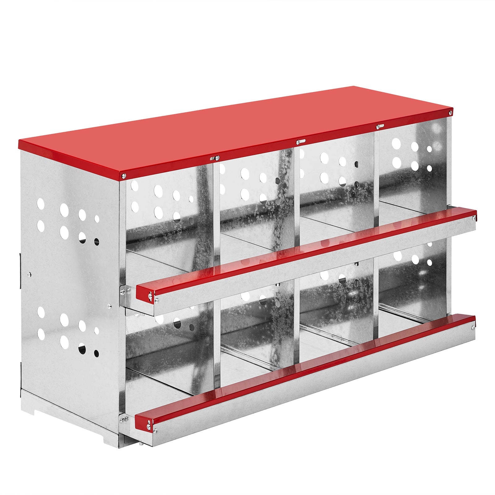 KFX-9372861 8 Compartment Steel and Plastic Chicken Nesting Box for Secure Poultry Laying