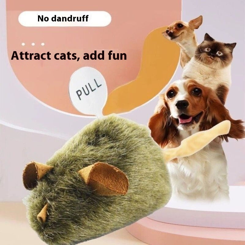 KFX-9374269 Plush Interactive Little Mouse with Sound for Cats - Engaging Pet Toy