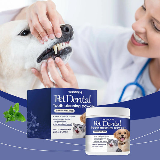 KFX-9374525 Pet Teeth Cleaning Powder for Effective Stain Removal - 40g Natural Ingredients