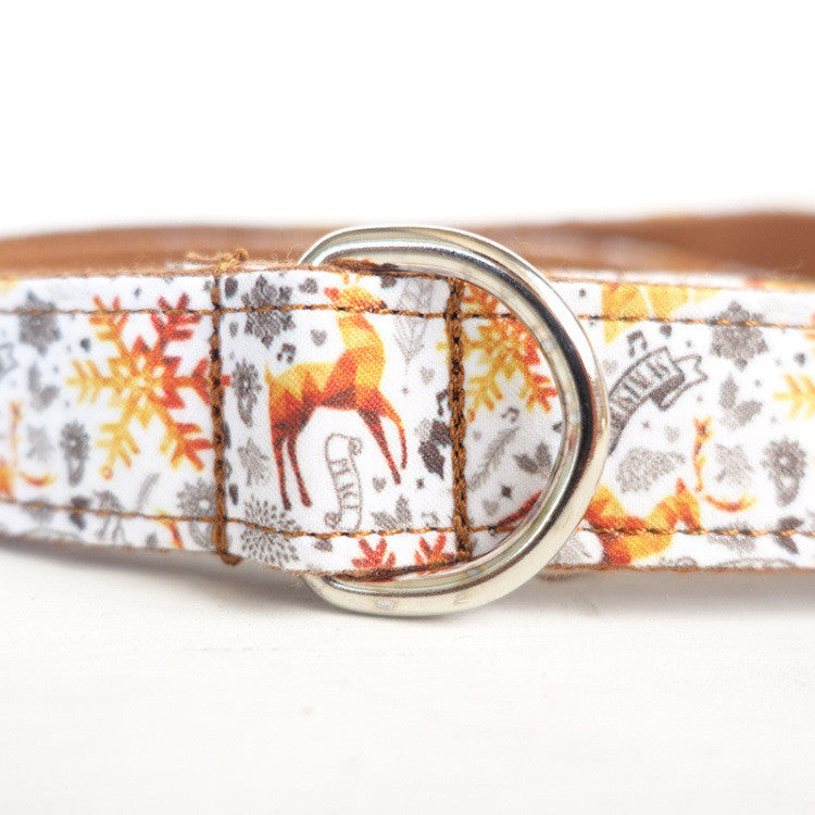 KFX-9376445 MUTTCO Original Golden Christmas Pet Leash - Various Sizes Available