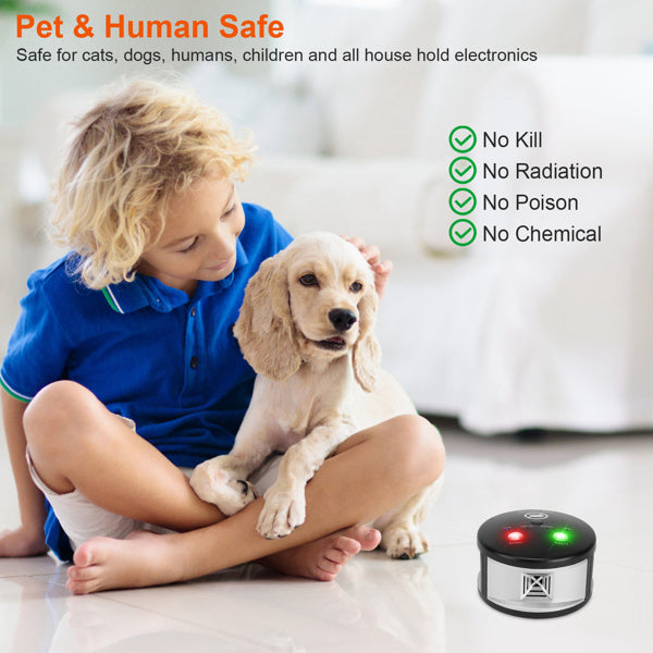 KFX-9378109 Ultrasonic Pest Repeller with 4 Modes, Effective Indoor Rodent Control for Spaces up to 3229sq.ft