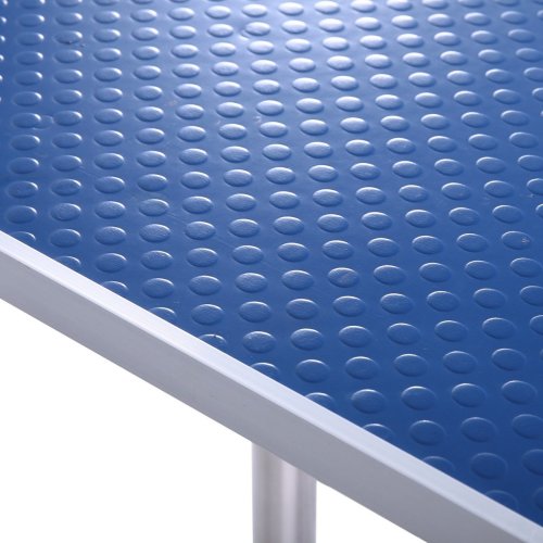KFX-9380285 Large Pet Grooming Table with Adjustable Arms and Non-Slip Rubber Surface - 42 Inches, Heavy-Duty Stainless Steel Construction