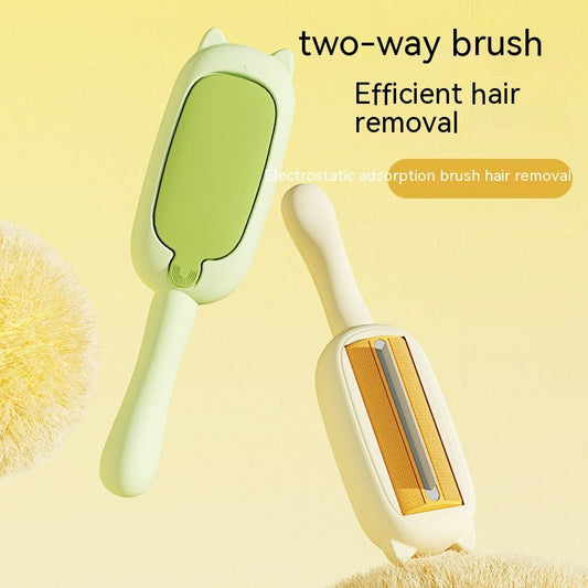 KFX-9383997 Two-Way Roller Pet Hair Brush with Electrostatic Adsorption - Available in Green, Blue, and Yellow