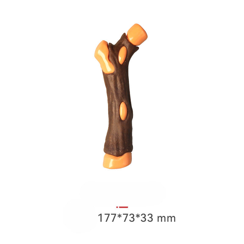 KFX-9385661 Indestructible Dog Chew Bone with Real Beef Flavor - Safe Nylon and Cowhide Teething Toy for All Dog Sizes