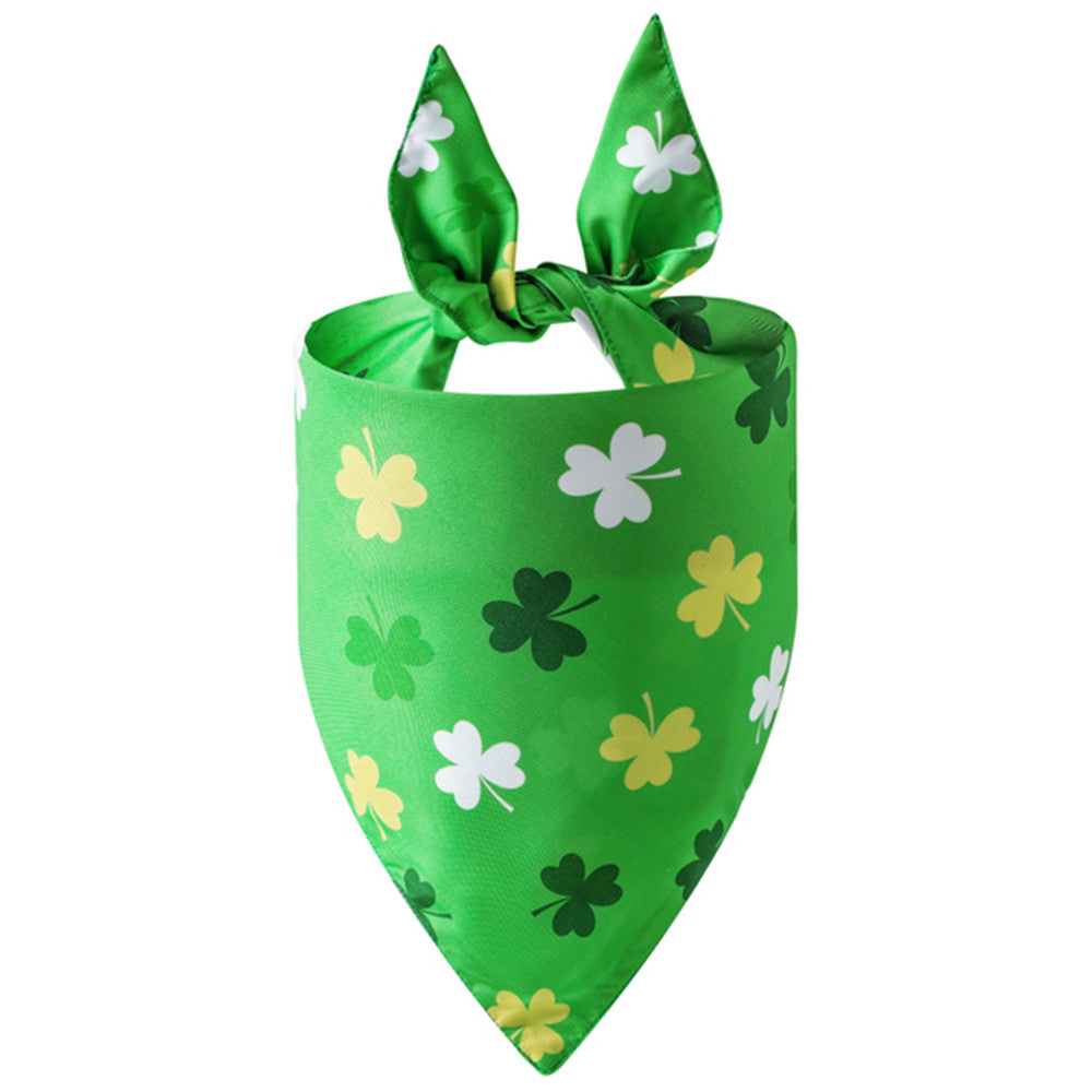 KFX-9385789 Stylish Cartoon Pet Triangle Scarf for Festivals - Durable Polyester Material, Size L 70x48x48cm