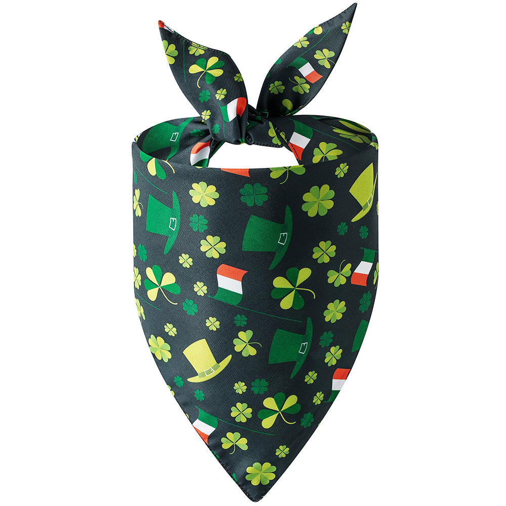 KFX-9385789 Stylish Cartoon Pet Triangle Scarf for Festivals - Durable Polyester Material, Size L 70x48x48cm
