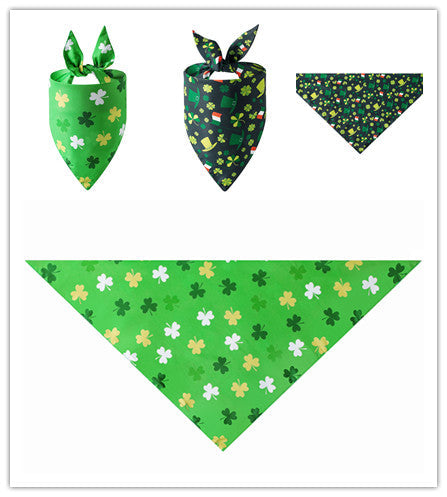 KFX-9385789 Stylish Cartoon Pet Triangle Scarf for Festivals - Durable Polyester Material, Size L 70x48x48cm