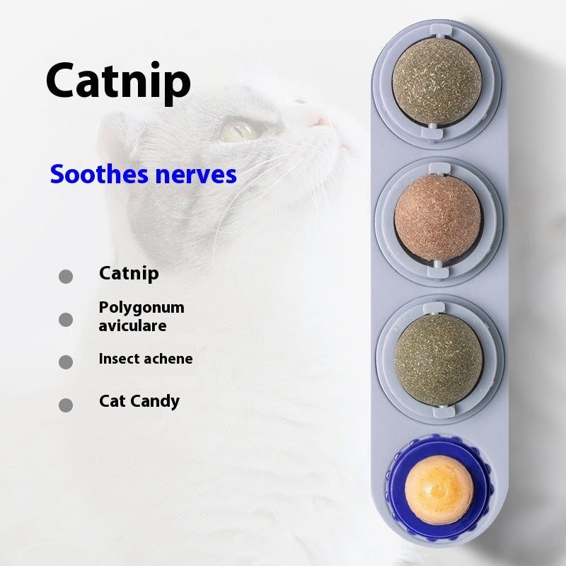 KFX-9386813 Three-in-One Catnip Ball Toy - Various Colors Available for Feline Playtime