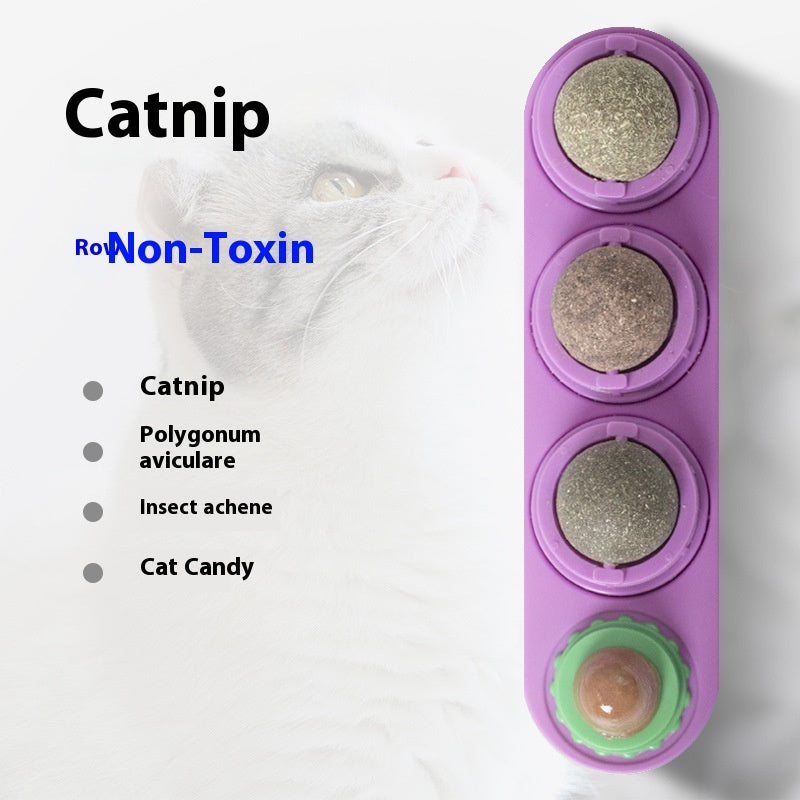 KFX-9386813 Three-in-One Catnip Ball Toy - Various Colors Available for Feline Playtime