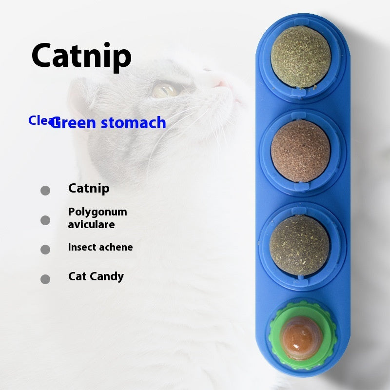 KFX-9386813 Three-in-One Catnip Ball Toy - Various Colors Available for Feline Playtime