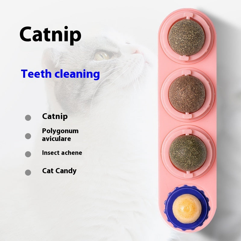 KFX-9386813 Three-in-One Catnip Ball Toy - Various Colors Available for Feline Playtime