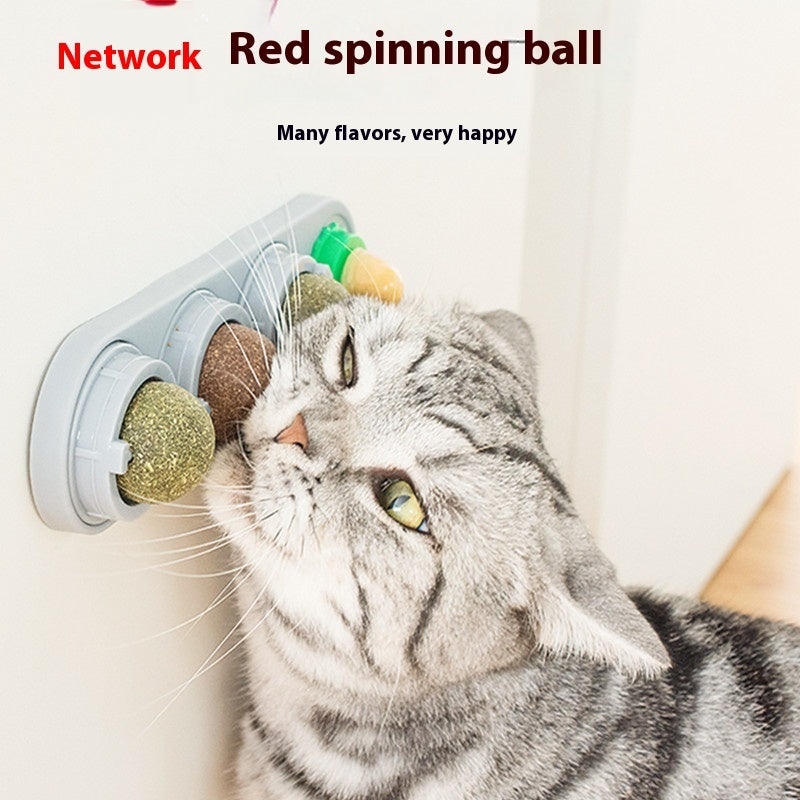KFX-9386813 Three-in-One Catnip Ball Toy - Various Colors Available for Feline Playtime