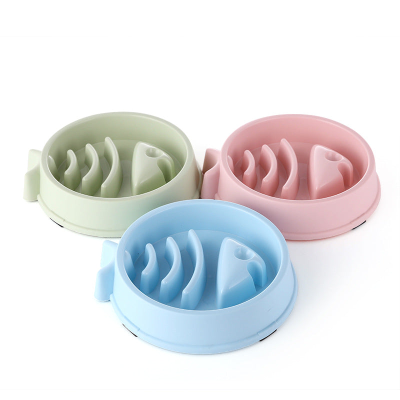 KFX-9388349 Anti-Skid Slow Feeding Dog Bowl - Durable and Easy to Clean PP Material
