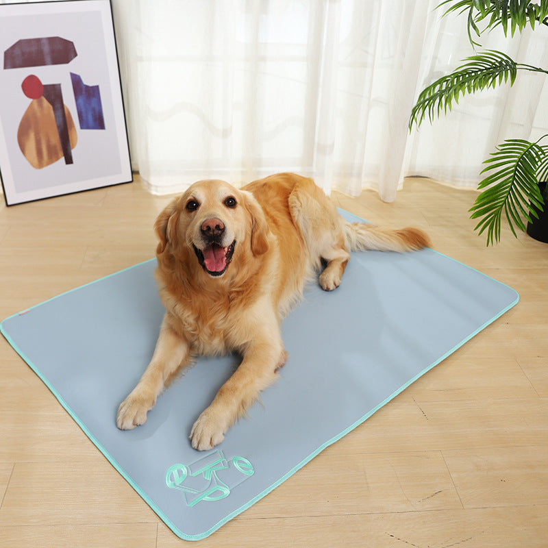 KFX-9390013 Waterproof Dog Sleeping Mat for Summer - Sea Salt Blue, Multiple Sizes Available