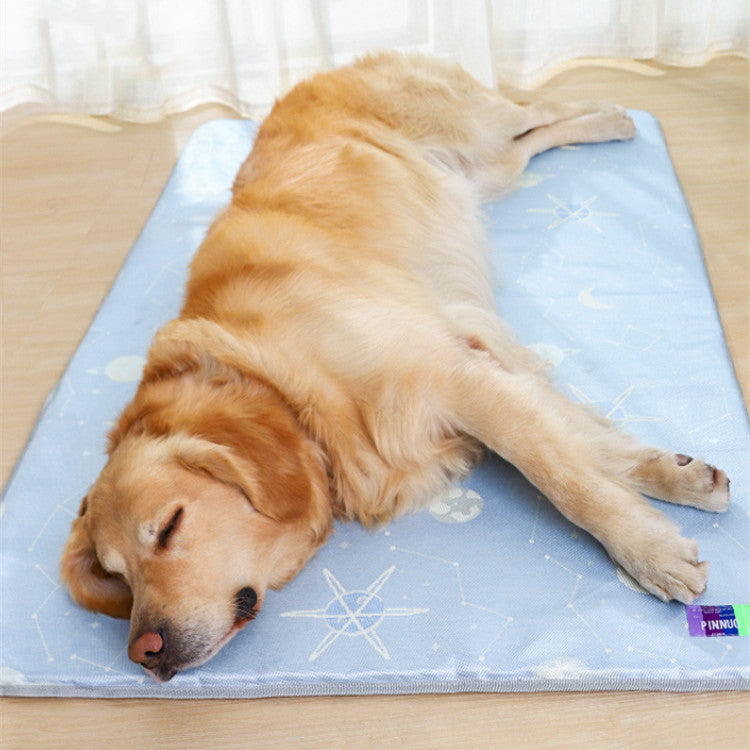 KFX-9390013 Waterproof Dog Sleeping Mat for Summer - Sea Salt Blue, Multiple Sizes Available