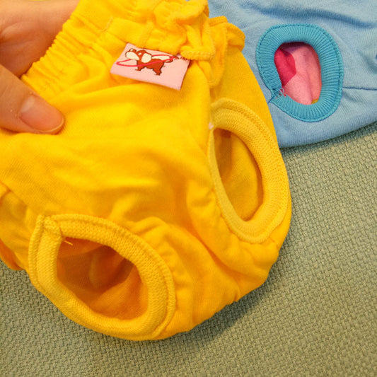 KFX-9392317 Comfortable Female Dog Belly Band - Menstrual Diaper Pants in Blue, Rose, Green, Yellow, Iridescent