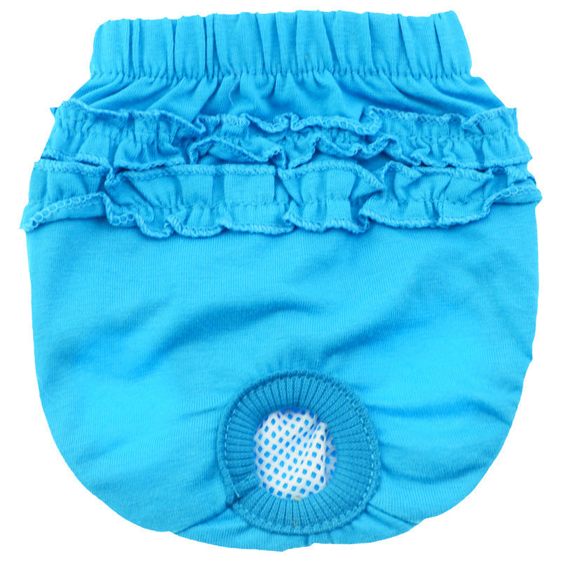 KFX-9392317 Comfortable Female Dog Belly Band - Menstrual Diaper Pants in Blue, Rose, Green, Yellow, Iridescent