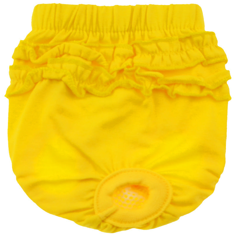 KFX-9392317 Comfortable Female Dog Belly Band - Menstrual Diaper Pants in Blue, Rose, Green, Yellow, Iridescent