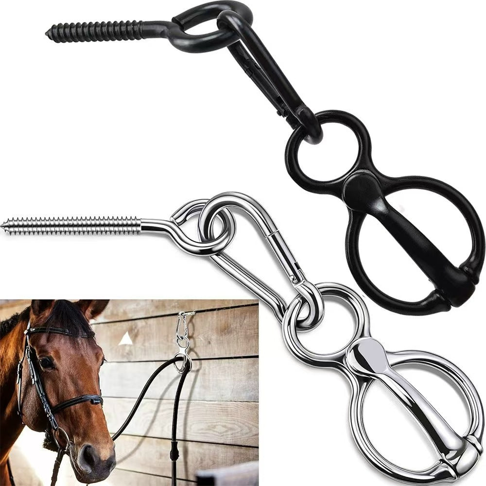 KFX-9393725 High Strength Silver and Black Carbon Steel Horse String Clips - Set of 3