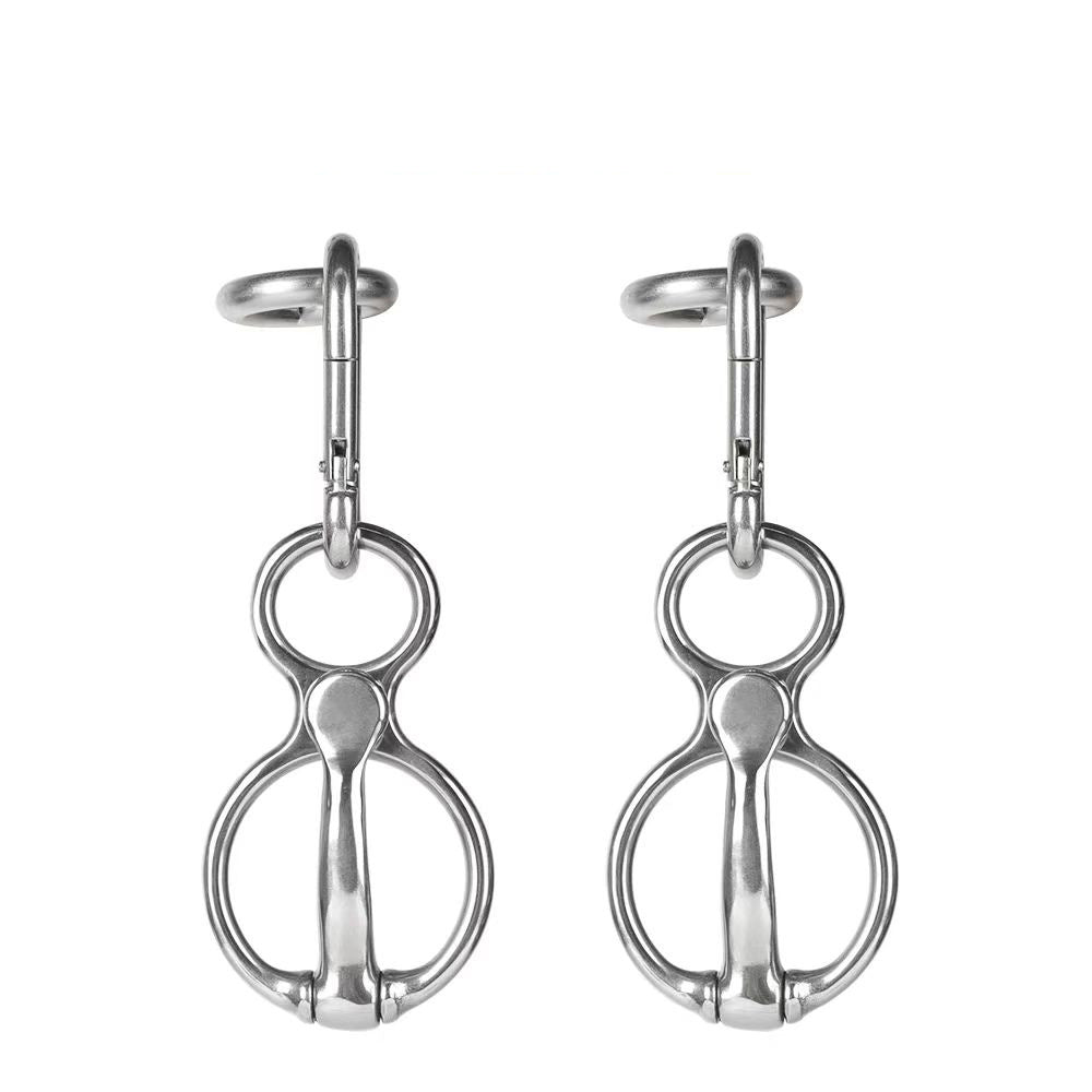 KFX-9393725 High Strength Silver and Black Carbon Steel Horse String Clips - Set of 3