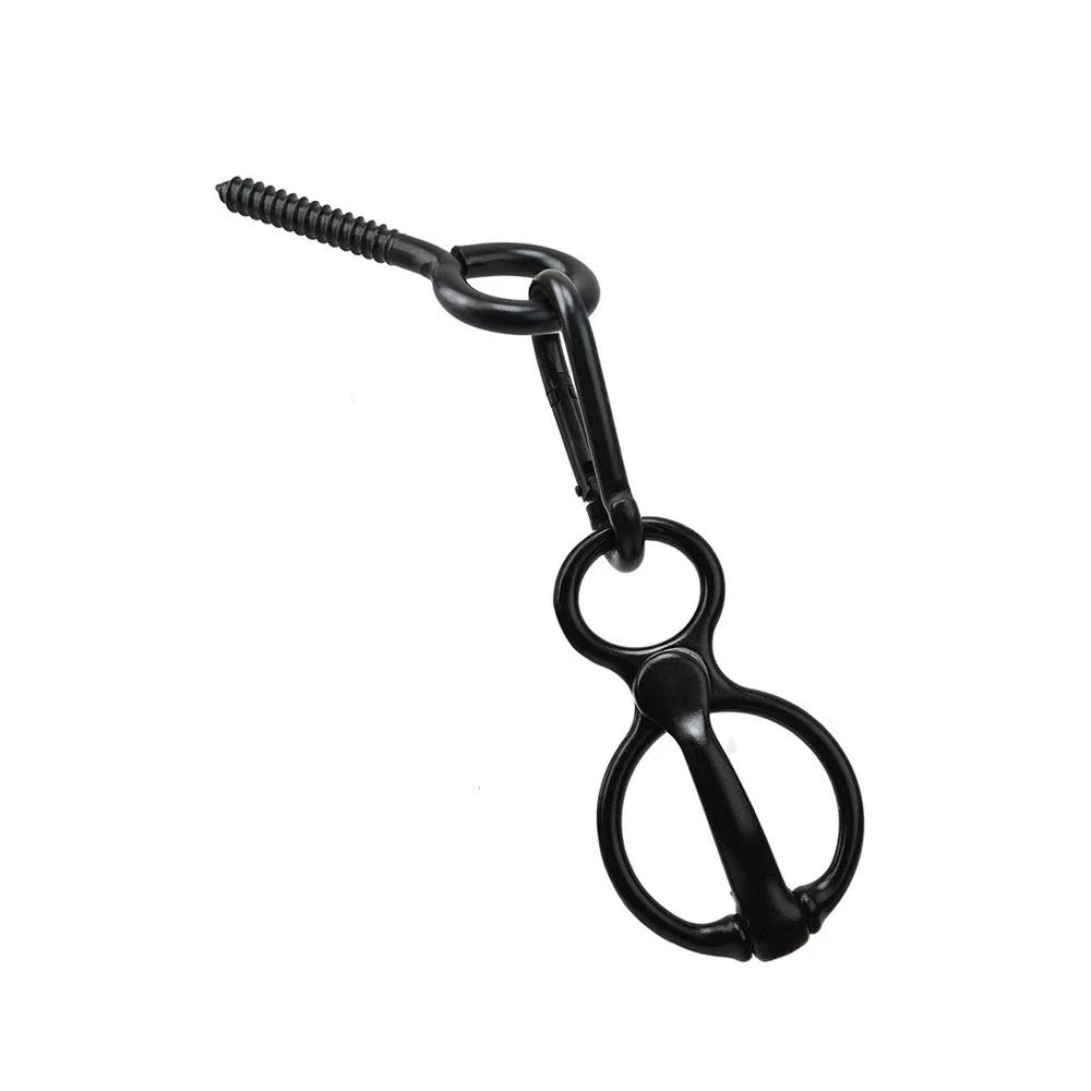 KFX-9393725 High Strength Silver and Black Carbon Steel Horse String Clips - Set of 3