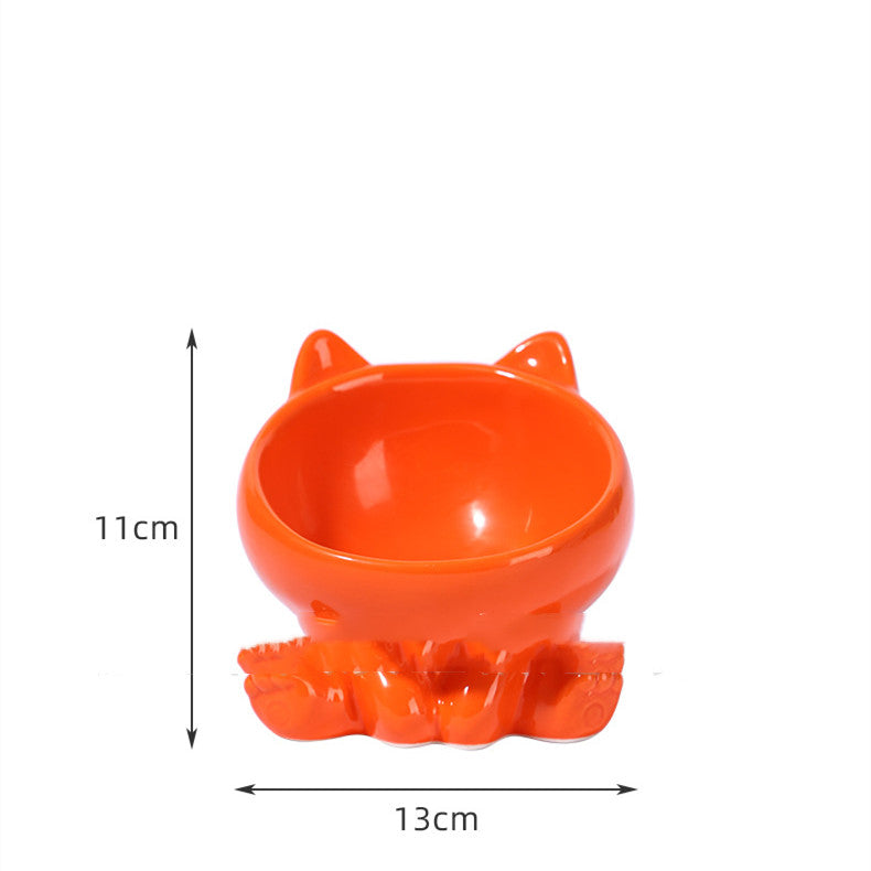 KFX-9394109 Ceramic Pet Bowl for Cats and Dogs - Stylish and Durable Design in Various Colors