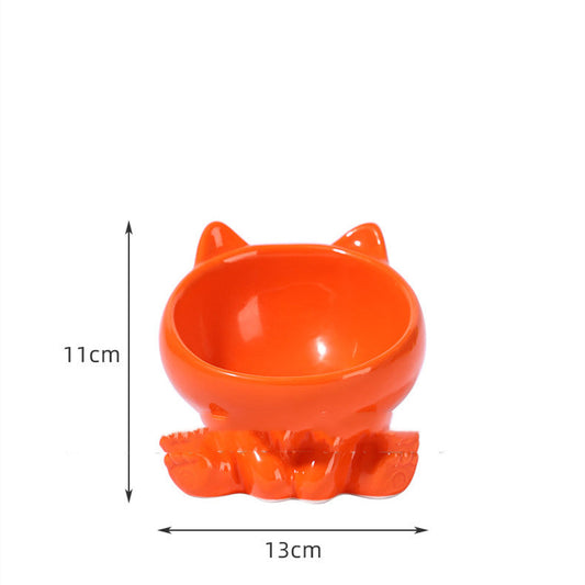 KFX-9394109 Ceramic Pet Bowl for Cats and Dogs - Stylish and Durable Design in Various Colors