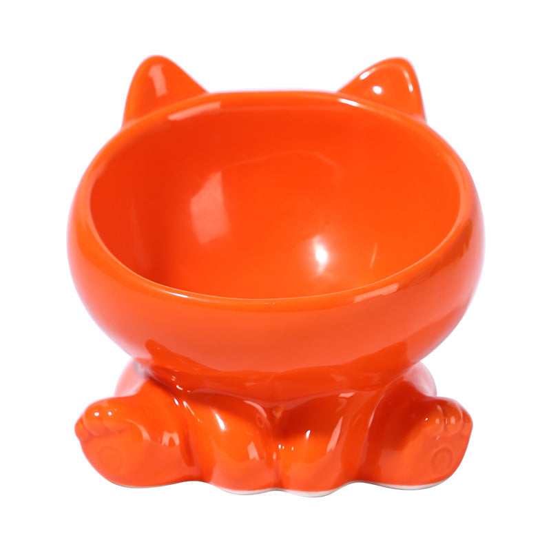 KFX-9394109 Ceramic Pet Bowl for Cats and Dogs - Stylish and Durable Design in Various Colors