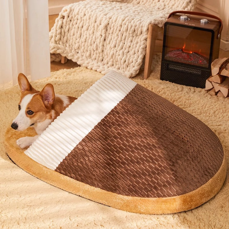 KFX-9395389 Cozy Dog Nest Sleeping Bag for Small to Medium Dogs - Warm, Removable, and Washable