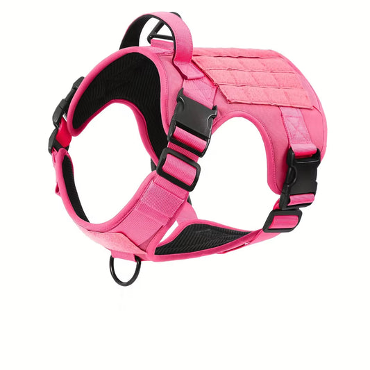 KFX-9395901 Adjustable Reflective Tactical Dog Harness Vest for Hiking and Training - Durable & Breathable, Multiple Sizes Available
