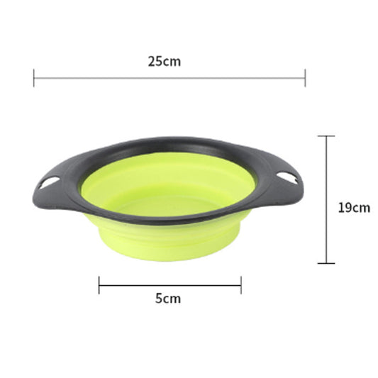 KFX-9397181 Portable Silicone Folding Bowl for Pets - Ideal for Dog and Cat Food & Water Outdoors
