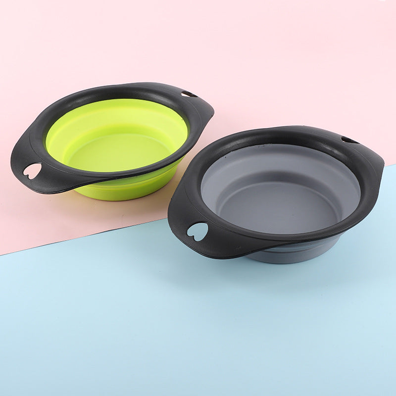 KFX-9397181 Portable Silicone Folding Bowl for Pets - Ideal for Dog and Cat Food & Water Outdoors