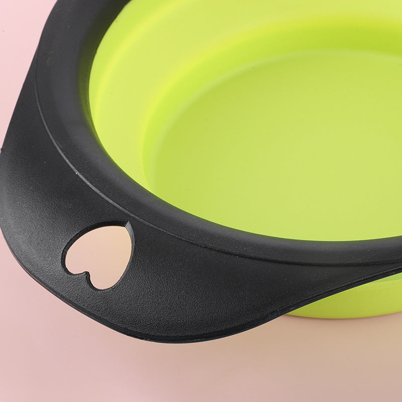 KFX-9397181 Portable Silicone Folding Bowl for Pets - Ideal for Dog and Cat Food & Water Outdoors