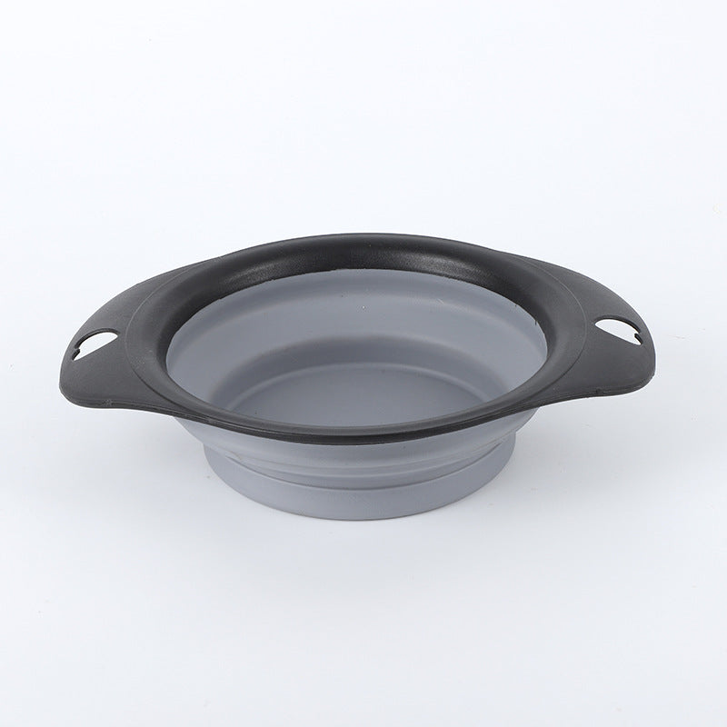 KFX-9397181 Portable Silicone Folding Bowl for Pets - Ideal for Dog and Cat Food & Water Outdoors