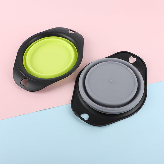KFX-9397181 Portable Silicone Folding Bowl for Pets - Ideal for Dog and Cat Food & Water Outdoors