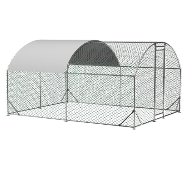 KFX-9397565 Dome Chicken Coop 10x13 Feet with Galvanized Steel Frame and UV-Resistant Tarp