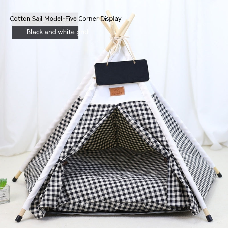 KFX-9398717 Cozy Removable & Washable Cat Tent with Insulation, Foldable Design - Various Sizes Available