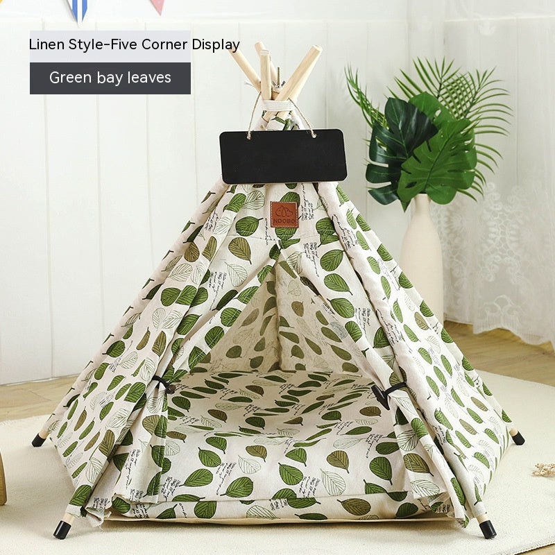 KFX-9398717 Cozy Removable & Washable Cat Tent with Insulation, Foldable Design - Various Sizes Available