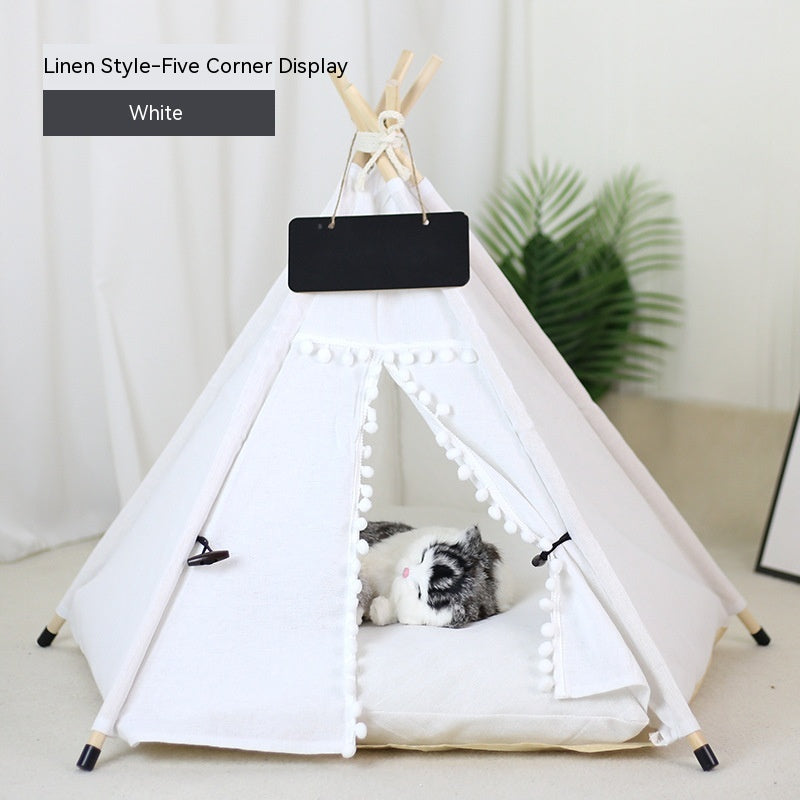 KFX-9398717 Cozy Removable & Washable Cat Tent with Insulation, Foldable Design - Various Sizes Available