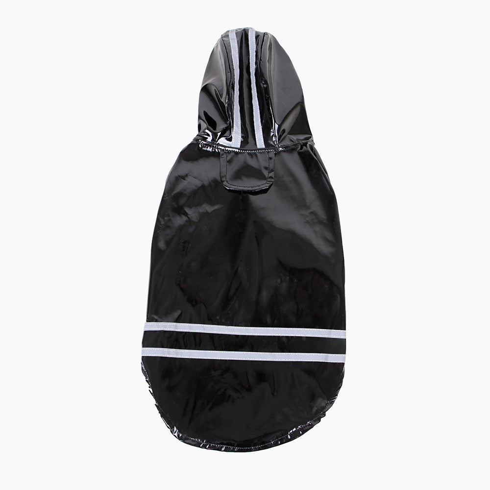 KFX-9402045 Reflective Hooded Raincoat for Pets - PU Material, Casual Style, Available in Multiple Colors