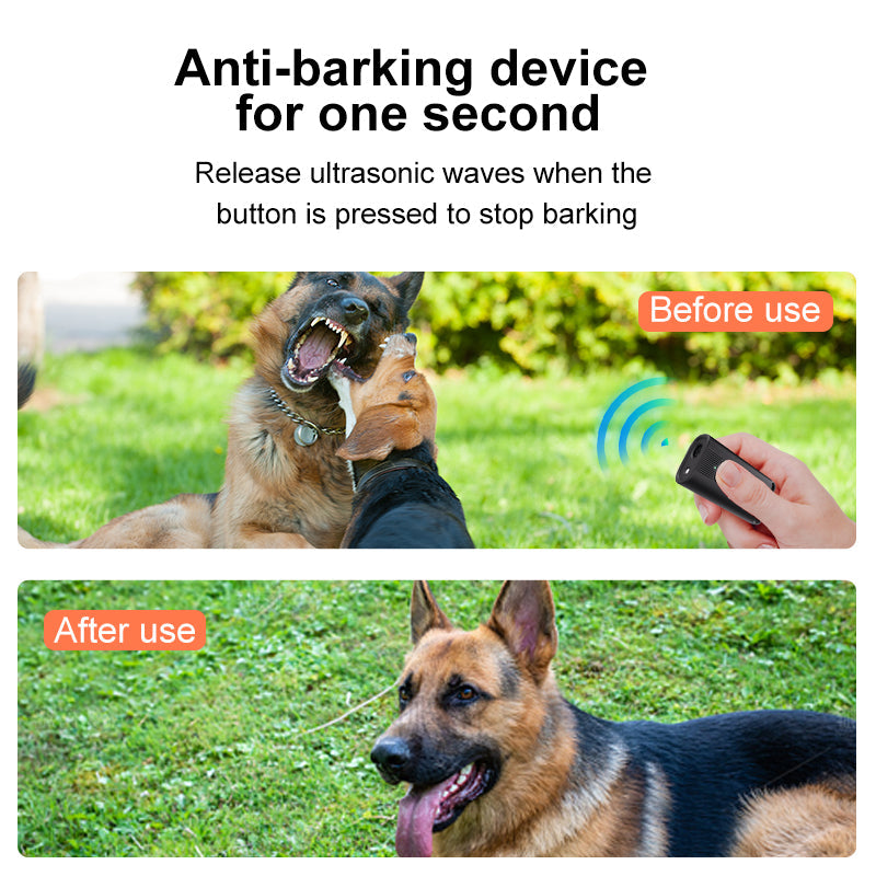 KFX-9402941 Portable Anti-Barking Dog Repellent with LED Flashlight and USB Rechargeable Design