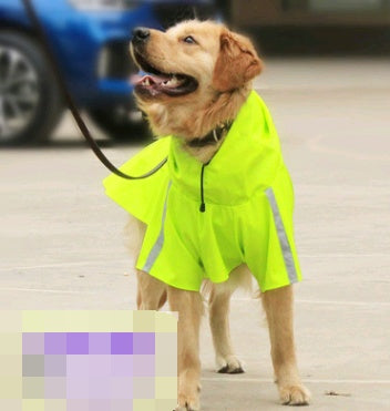 KFX-9403837 Waterproof Dog Raincoat with Reflective Cape for Large Breeds - Available in Multiple Sizes