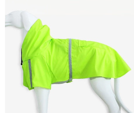 KFX-9403837 Waterproof Dog Raincoat with Reflective Cape for Large Breeds - Available in Multiple Sizes