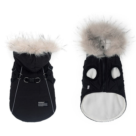 KFX-9404093 Cozy Cotton Coat for Pets - Adjustable Winter Apparel for Small Dogs