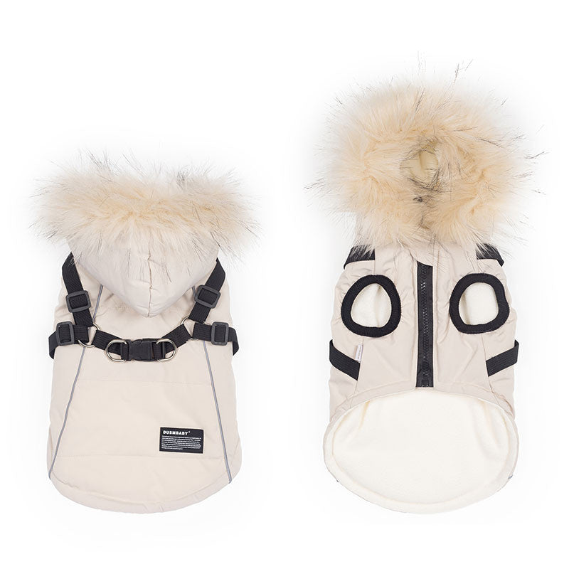 KFX-9404093 Cozy Cotton Coat for Pets - Adjustable Winter Apparel for Small Dogs