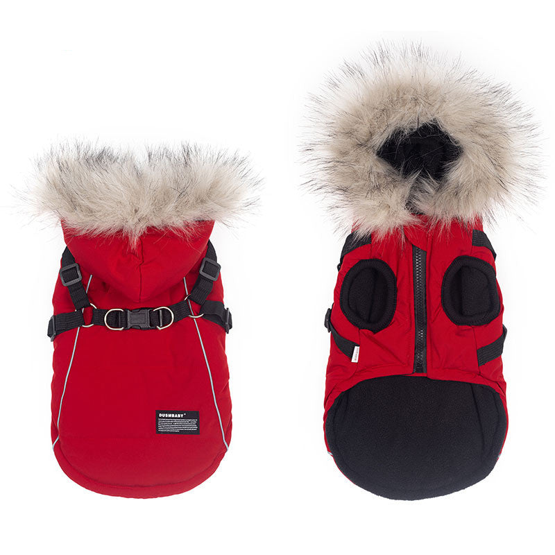 KFX-9404093 Cozy Cotton Coat for Pets - Adjustable Winter Apparel for Small Dogs