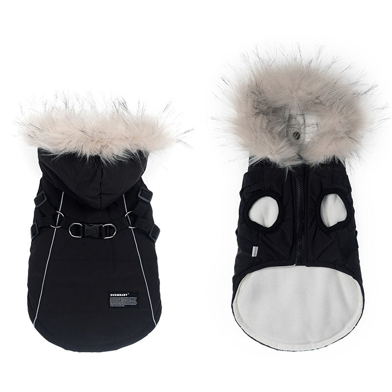KFX-9404093 Cozy Cotton Coat for Pets - Adjustable Winter Apparel for Small Dogs