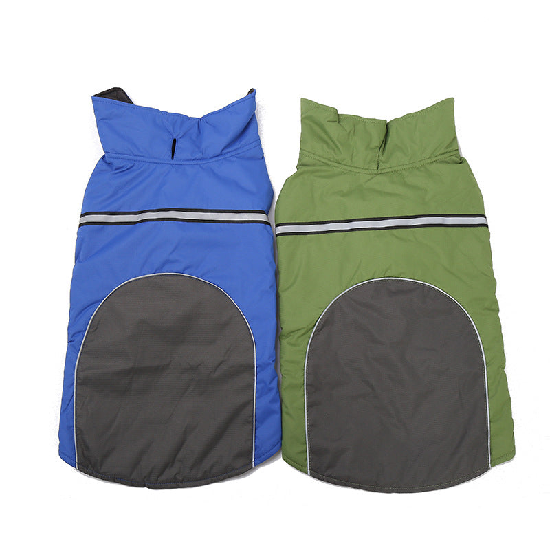 KFX-9406013 Waterproof and Warm Outdoor Jacket for Dogs in Blue, Orange, Army Green, Red