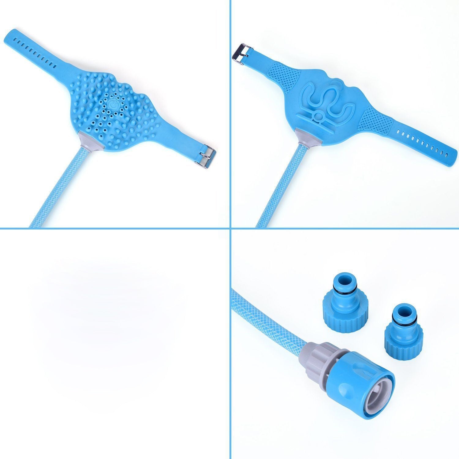 KFX-9407293 Wearable Pet Bathing Massage Gloves with Quick-Disconnect Hose Adapters and Control Button